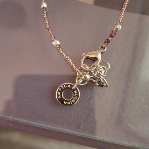 Antica Murrina necklace like new with Murano glass beads pink
