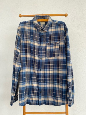 Χειμερινό πουκάμισο Jack and Jones 100% cotton σε άριστη κατάσταση, XL μπεζ και μπλε