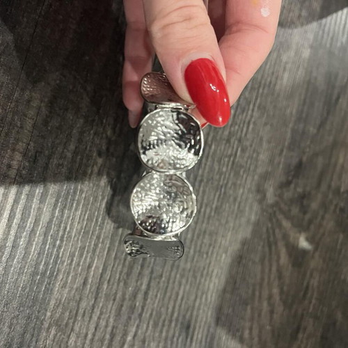 Elastic bracelet like new, silver
