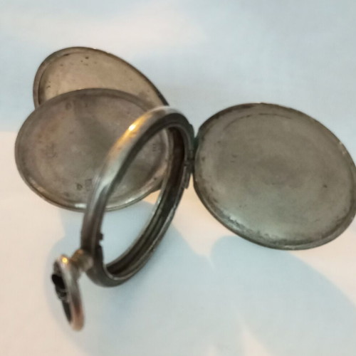 Silver case 800 for pocket watch like new, vintage, 39.3gr, 5cm diameter