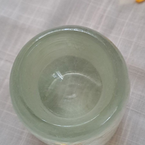 Glass tealight holder made of blown glass like new
