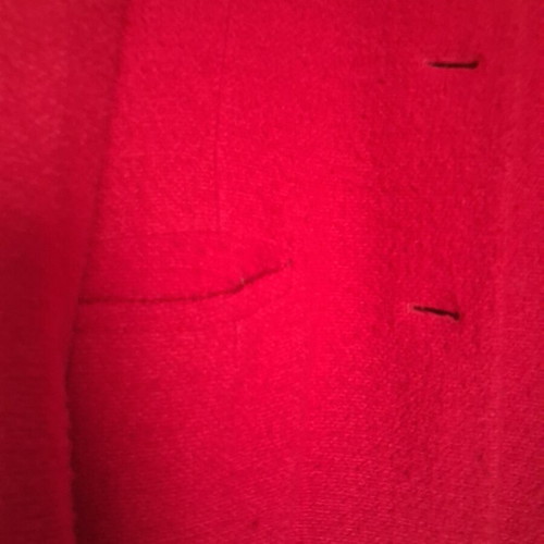 A-Style red wool coat used, warm