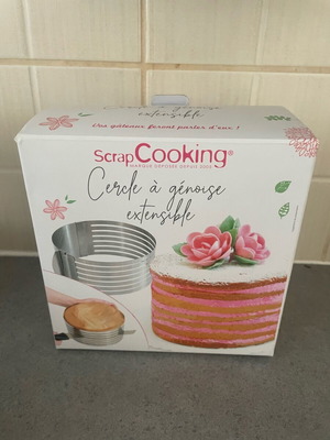 Adjustable cake ring for sponge cake made of stainless steel ScrapCooking new