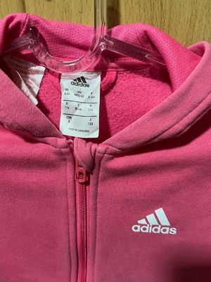 Adidas розово детско яке като ново, памучно за 5-6 години