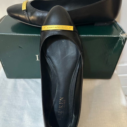 Ralph Lauren leather ballet flats like new, size 37, black