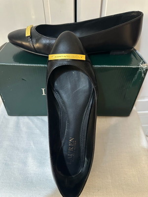 Ralph Lauren leather ballet flats like new, size 37, black