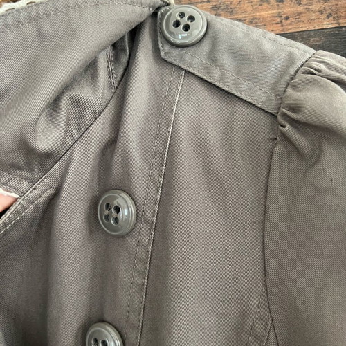 Atmosphere women's trench coat vintage, like new, gray/cappuccino, size Small