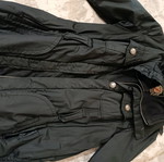 Long warm cotton coat used, size S, black