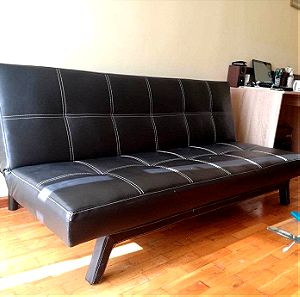 καναπές - κρεβάτι δερμάτινος τριθέσιος Jysk
