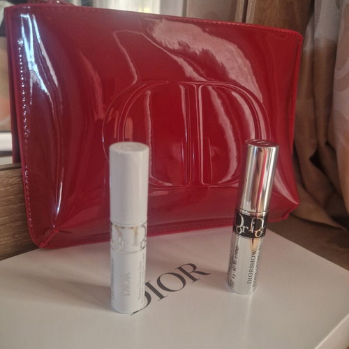 Dior Diorshow Makeup Set with Mascara, Lash Primer & Red Patent Pouch