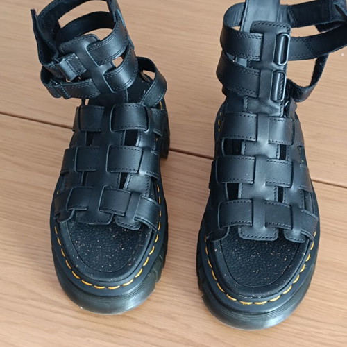 Dr. Martens Ricki Gladiator Platform Sandals Black Size 37