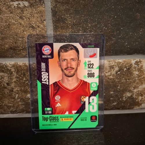 Κάρτα Andreas Obst Top Class Euroleague 2025/26 καινούργια, προστατευμένη σε θήκη