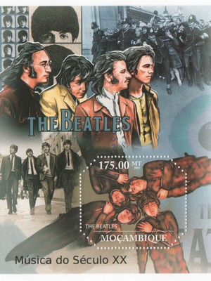 Γραμματόσημα The Beatles 2011 Μοζαμβίκη καινούργια, πλήρης σειρά σε Φεγιέ