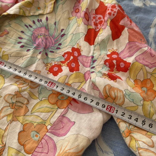 Christian Berg Stockholm jacket 3/4 sleeve linen like new, multicolor
