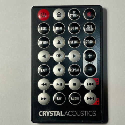 Crystal Acoustics remote control used for DVB-T/DVB-T2