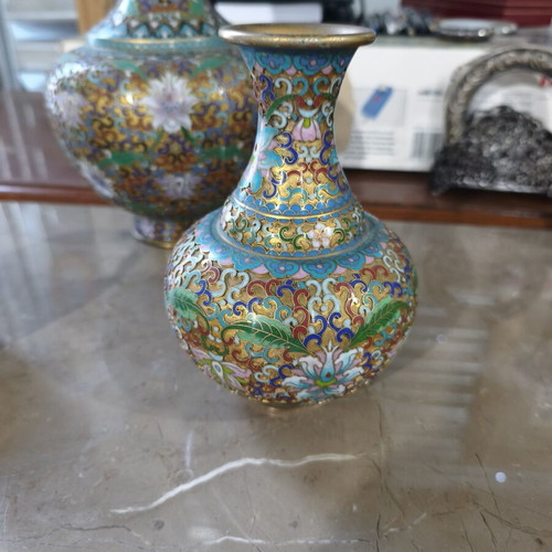 Cloisonné set like new condition