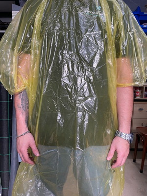 Waterproof Nylon Protective Hooded Poncho new, yellow