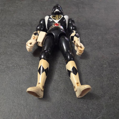 Mighty Morphin Power Rangers Black Ranger figure used, 19cm, Bandai 1993