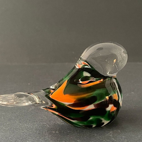 Vintage Murano-style art glass bird figurine like new