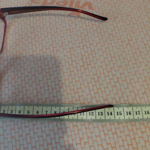 Eyeglass frame used, dark burgundy, cellulose acetate