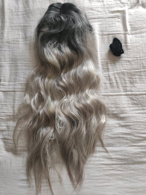 Wig silver black hair like new