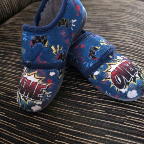Yfantidis slippers size 28 like new, blue multicolor