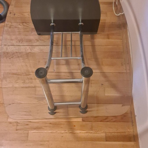 Coffee table with glass removable top and wood-metal base like new