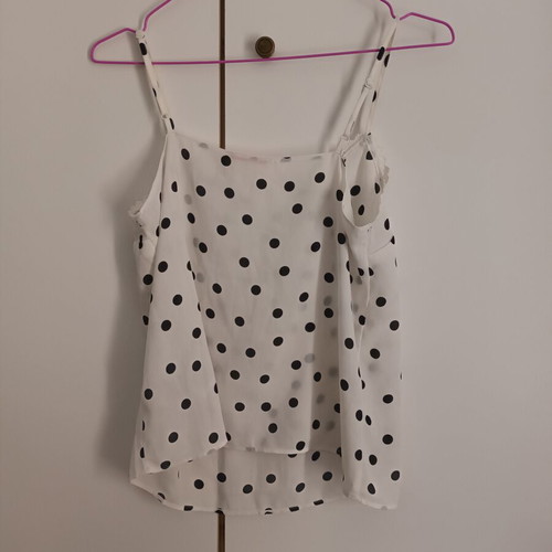 Blouse tank top with polka dot pattern, like new, size S