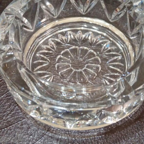 Crystal ashtray new from Czechia