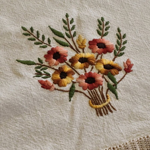Handmade tablecloth like new, 160 centimeters