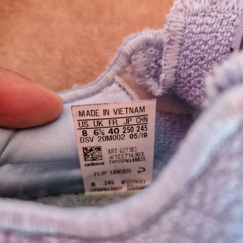 Adidas women's sneakers G27383 like new, pastel glow blue