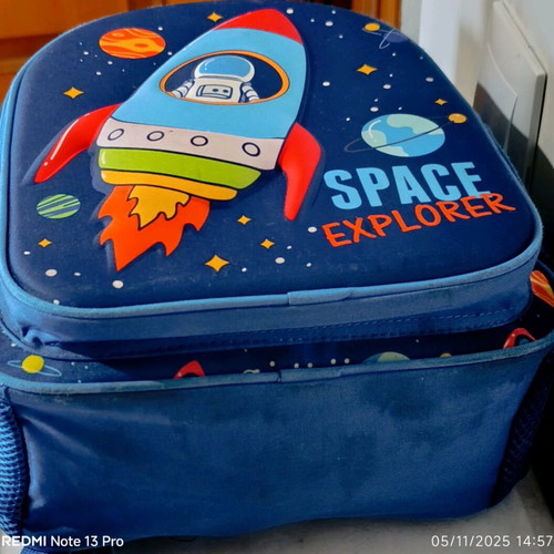 Preschool backpack with space theme like new
