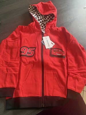 Disney Cars zip-up hoodie jacket, size 5-6 years
