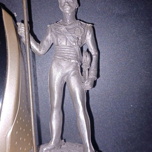 Figure of Greek Lancer Cavalryman 1833 used, made of pewter