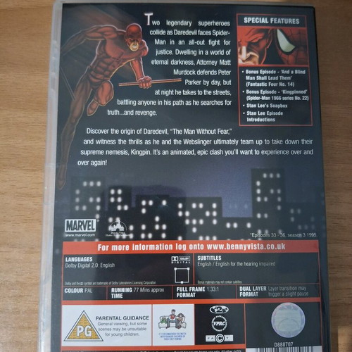 Spiderman Vs Daredevil DVD like new with subtitles
