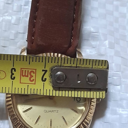 Bulova Calendar Quartz watch used, gold tone