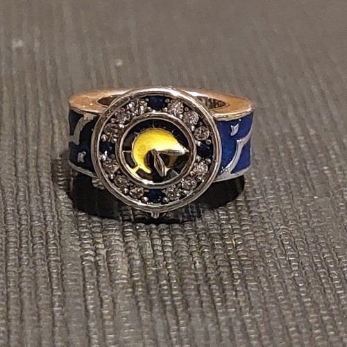 Charm watch A.L.E. new, silver with blue and yellow enamel