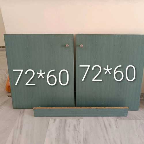 Wardrobe doors like new, off-white with hinges