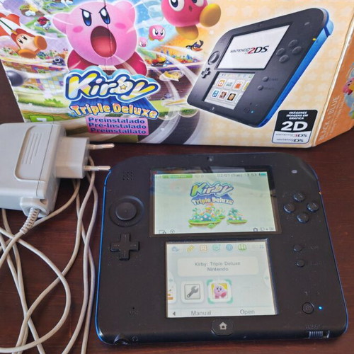 Nintendo 2DS Kirby Limited Edition used, European version with charger and stylus