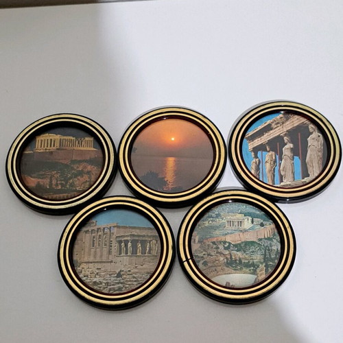 Coaster set used with Acropolis theme, 5 pieces