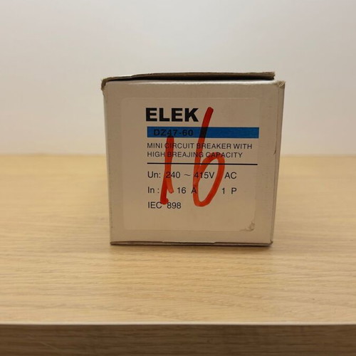 ELEK DZ47-60 C16 circuit breakers pack of 9 new
