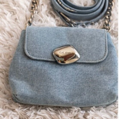 Clic Jewels Mini Maya shoulder bag used, light blue denim