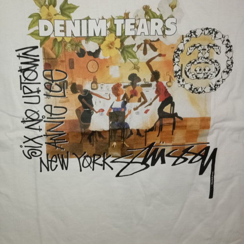 Denim Tears x Stussy T-shirt new, size Large, white