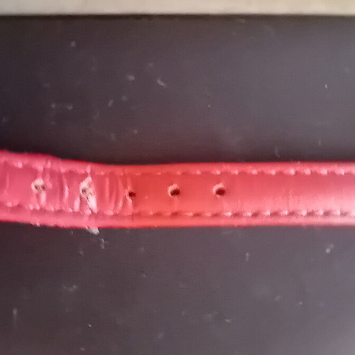Anne Klein watch used, red leather strap, quartz mechanism