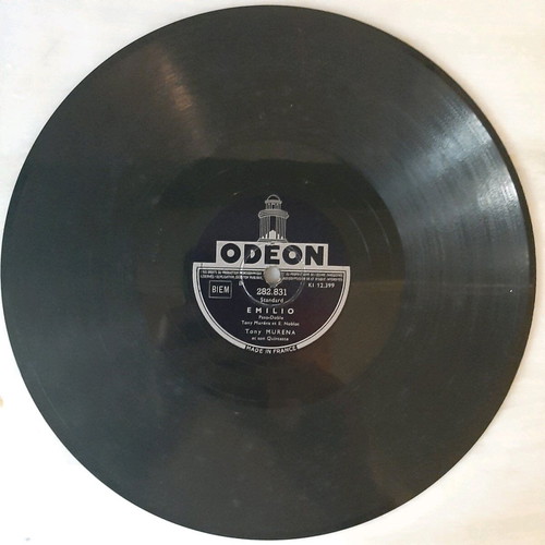 Latin 78 rpm record Tony Murena used, Valse des Montagnes & Emilio