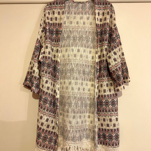 Bershka poncho used, size S, multicolor