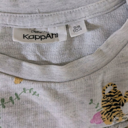Sweatshirt with tigers used, 98/104 cm, grey