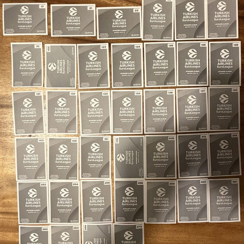 Euroleague 2024-25 Panini basketball stickers, 38 pieces
