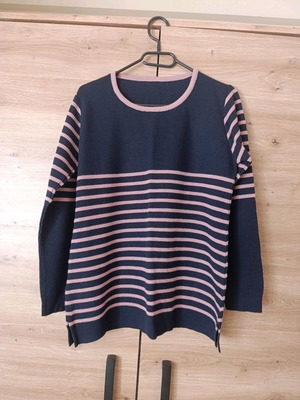 Striped blouse used, pink and blue, size M-L