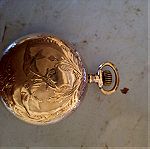  Αμερικανικό ρολόι τσέπης από χρυσό Κ14, παλιό vintage's, δουλεύει.